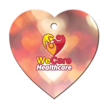 Heart Shaped Luggage Tag - Full-Color Personalization Available from Positive Promotions