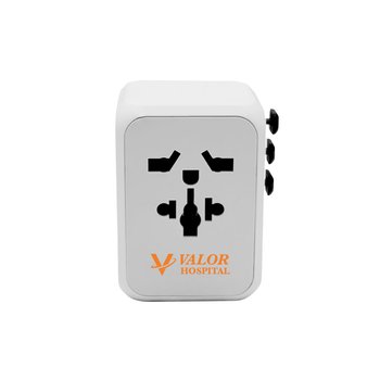 Gallium Nitride International Travel Adapter 35W Type C - One-Color Personalization Available from Positive Promotions