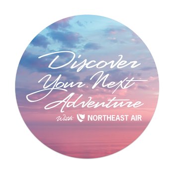 Custom Permanent Vinyl Sticker - Circle White - Personalization Available from Positive Promotions