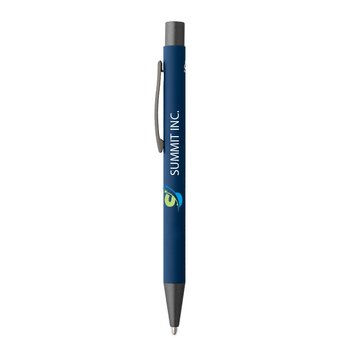 Soft Metallic Recycled Aluminum Pen - Full-Color Personalization Available from Positive Promotions