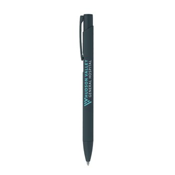 Monochrome Metallic Soft Touch Pen - Full-Color Personalization Available from Positive Promotions