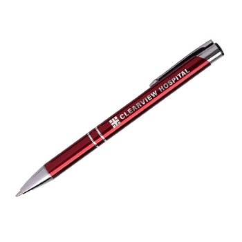 Value Luxe Chrome-Trimmed Metal Pen - Laser-Engraved Personalization Available from Positive Promotions
