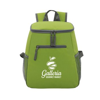 Teardrop Water-Resistant Insulated 20-Can Cooler Backpack - One-Color Personalization Available from Positive Promotions