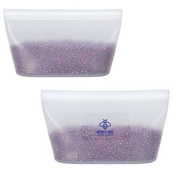 Eco Leak-Proof Silicone Food Storage Pouch 34 oz. - One-Color Personalization Available from Positive Promotions