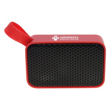 Mini Hi-Def Bluetooth® Wireless Speaker With Loop Type C - One-Color Personalization Available from Positive Promotions