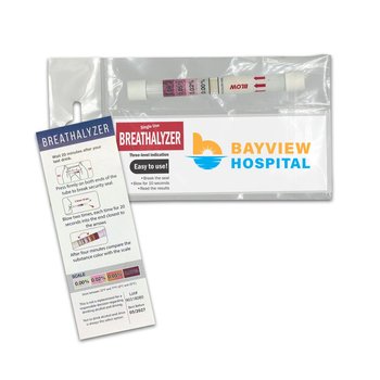 Single-Use Breathalyzer With Full-Color Insert & Instruction Card - Full-Color Personalization Available from Positive Promotions