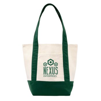 Merchant Recycled Cotton Canvas Shopper Tote Bag - One-Color Personalization Available from Positive Promotions