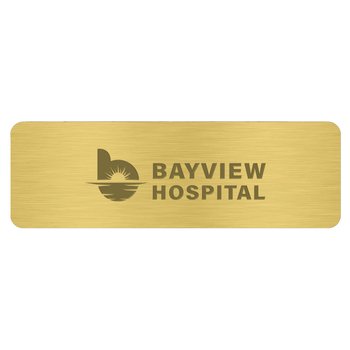 Metallic Plastic Name Badge - Standard Size 1