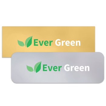 Metallic Plastic Name Badge - Standard Size 1