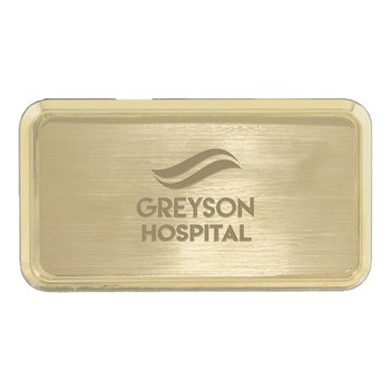 Framed Plastic Name Badge - Standard Size 1-13/16