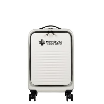 Tech Pocket 360° Rotating Hard Shell Carry-On Luggage - One-Color Personalization Available from Positive Promotions