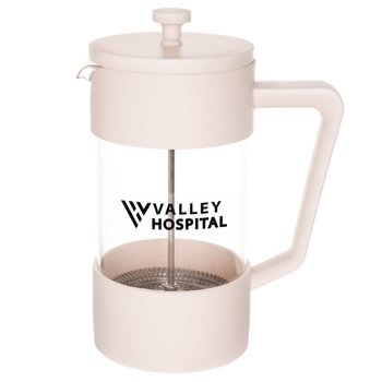 Wheat-Straw Heat-Resistant Borosilicate Glass French Press 34 oz. - One-Color Personalization Available from Positive Promotions