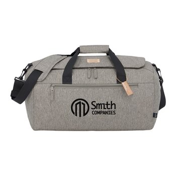 THE GOODS Recycled rPET Barrel Duffle Bag - One-Color Personalization Available from Positive Promotions