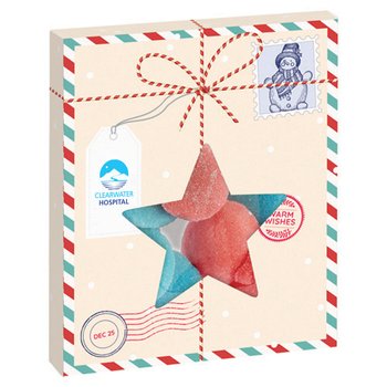 Holiday Window Box With Gummy Ornaments Candy - Full-Color Personalization Available from Positive Promotions