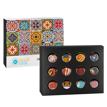 12-Piece Artisan Chocolate Truffles Gift Set - Full-Color Personalization Available from Positive Promotions