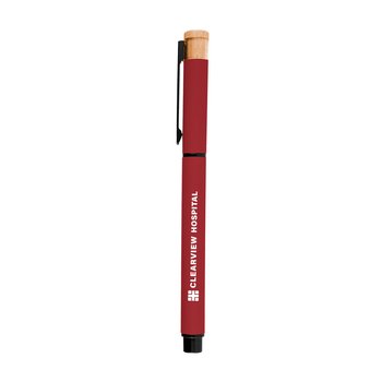 Bamboo Touch Recycled Aluminum Gel Pen - One-Color Personalization Available from Positive Promotions