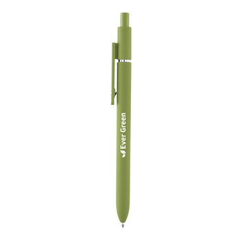 Smooth Touch Recycled Plunger Pen - One-Color Personalization Available from Positive Promotions