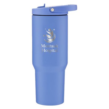 HydroJug Traveler Sport Copper Insulated Stainless Tumbler 40 oz. With Flip Spout & Top Handle - Laser-Engraved Personalization Available from Positive Promotions