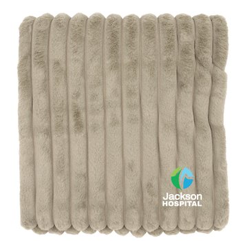 Large Faux-Mink Ribbed Plush Throw Blanket 60