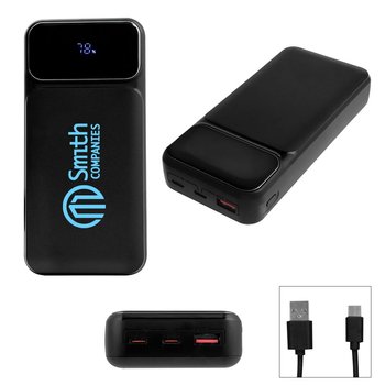 Fast-Charge Laptop Power Bank 20,000 mAh 65W - One-Color Personalization Available from Positive Promotions
