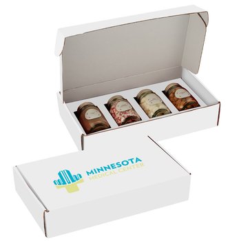 Hot Cocoa in Glass Mason Jars Gift Set - Full-Color Personalization Available from Positive Promotions