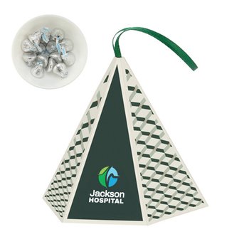 Holiday Tree Ornament With Hershey's® Chocolate Kisses® - Full-Color Personalization Available from Positive Promotions