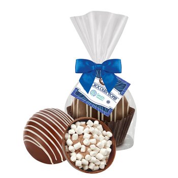 Hot Cocoa Bomb Mug Stuffer - Classic Milk Chocolate - Full-Color Personalization Available from Positive Promotions