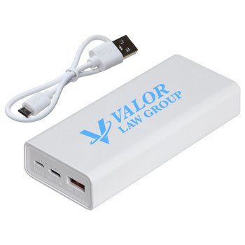 PowerMax PD + QC Charging Power Bank 10,000 mAh - One-Color Personalization Available from Positive Promotions