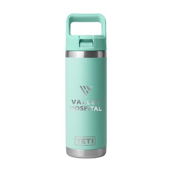 YETI® Rambler® Stainless-Steel Water Bottle 18 oz. With Carry  Top & Straw Cap - Laser-Engraved Personalization Available from Positive Promotions