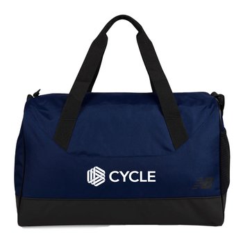 New Balance® Recycled rPET Essentials Medium Duffel Bag - One-Color Personalization Available from Positive Promotions