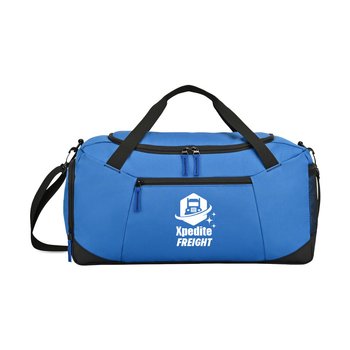 Recycled Deluxe Sport Duffel Bag - One-Color Personalization Available from Positive Promotions