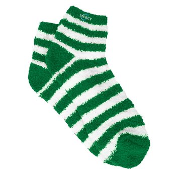 Fuzzy Stripe Socks - Embroidered Personalization Available from Positive Promotions