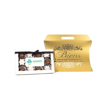 Biens Handcrafted Chocolate-Covered Oreos® & Truffles Purse Box - 6 Pieces - Full-Color Personalization Available from Positive Promotions