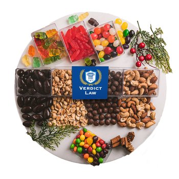 Clear Sweet Treats Tackle Box Medley - Chocolate & Nuts - Full-Color Personalization Available from Positive Promotions