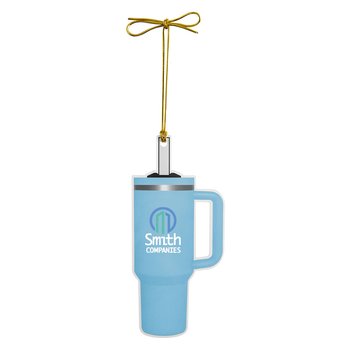 Mini Flat Tumbler Ornament - Full-Color Personalization Available from Positive Promotions