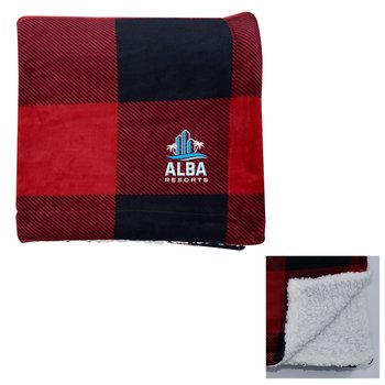 Lumberjack Buffalo Plaid Sherpa Blanket 60