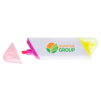 Dual-Ended Multi-Color Highlighter - Full-Color Personalization Available from Positive Promotions