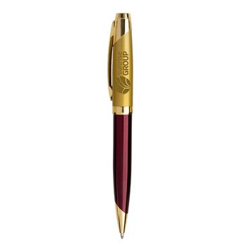Prestige Heavyweight Twist Metal Pen - Laser-Engraved Personalization Available from Positive Promotions