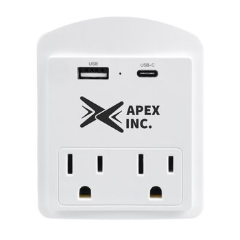 Multi-Plug Wall Outlet Extender - Personalization Available from Positive Promotions