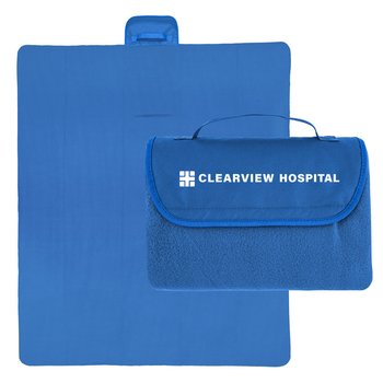 Extra-Large rPET Roll-Up Blanket - One-Color Personalization Available from Positive Promotions