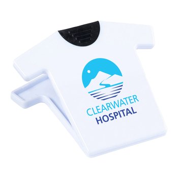 T-Shirt Shaped Clip With Magnet - Full-Color Personalization Available from Positive Promotions