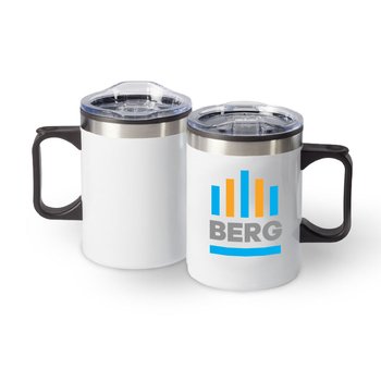 Stainless-Steel Travel Mug 14 oz. With Lid & Gift Box - Full-Color Personalization Available from Positive Promotions