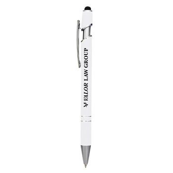 Coronado Soft-Touch Metal Stylus Pen - Personalization Available from Positive Promotions
