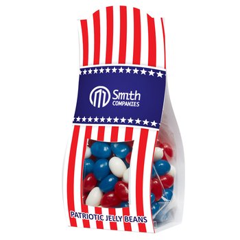 Patriotic Stars & Stripes Desk Drop with Jelly Belly Jelly Beans - Personalization Available from Positive Promotions