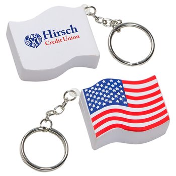 Patriotic Mini USA Map Shaped Stress Reliever - Personalization Available from Positive Promotions