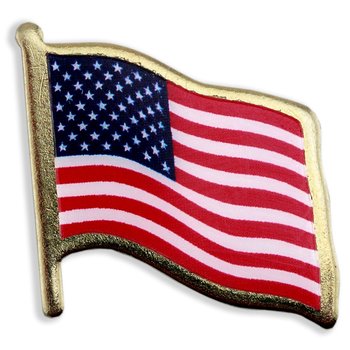 Patriotic American Flag Metal Lapel Pin from Positive Promotions