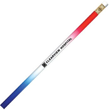 Patriotic Red, White, & Blue Pencil - Personalization Available from Positive Promotions