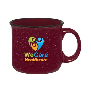 Granite Speckle Stainless Steel Campfire Mug 15 oz. - Full Color - Personalization Available from Positive Promotions
