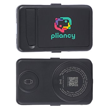 3-in-1 Light-Up Power Bank with Magnetic Wireless Charger, Watch Charger, and Phone Stand 10,000 mAh from Positive Promotions