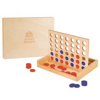 Wooden Strategy Board Game - Personalization Available from Positive Promotions